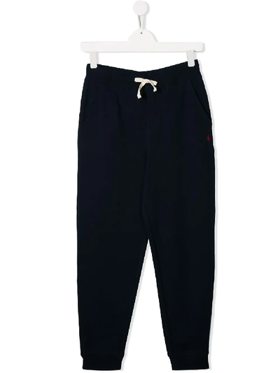 Ralph Lauren Kids' Embroidered-logo Joggers In Blue