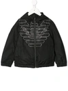 EMPORIO ARMANI HOODED LOGO JACKET