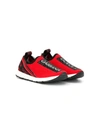 Dolce & Gabbana Slip-on Logo Sneakers In Red
