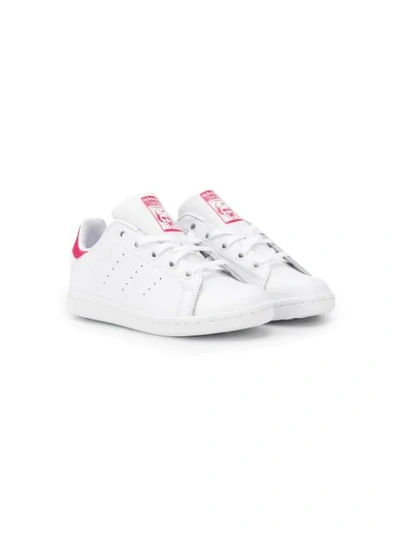 Adidas Originals Kids' Stan Smith板鞋 In White/pink