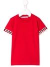 Moncler Kids' Logo Short-sleeve T-shirt In Red