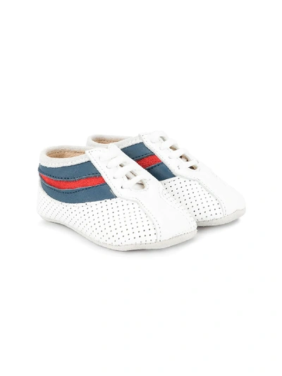 Sonatina Babies' Stripe Print Trainers In White