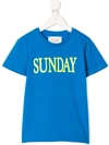 Alberta Ferretti Kids' Sunday Print T-shirt In Blue
