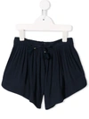Chloé Pleated Shorts In Blue