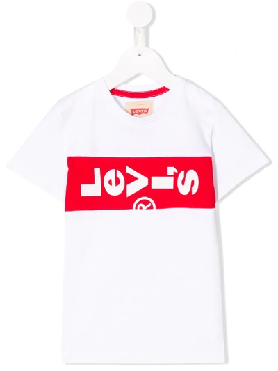 Levi's Kids' Logo Print T-shirt In White