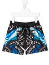 MARCELO BURLON COUNTY OF MILAN SHARK PRINT SWIM SHORTS