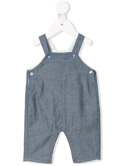 Knot Babies' Chambray Denim Dungarees In Blue