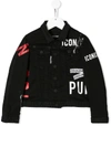 DSQUARED2 PRINTED DENIM SHIRT JACKET