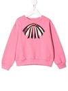 Gucci Kids' Logo Bow Sweatshirt In Pink