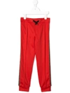 Fendi Teen Classic Tracksuit Trousers In Red