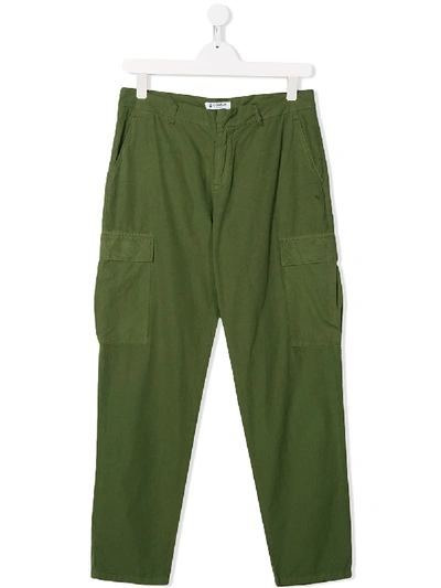 Dondup Kids' Cargo Trousers In Green