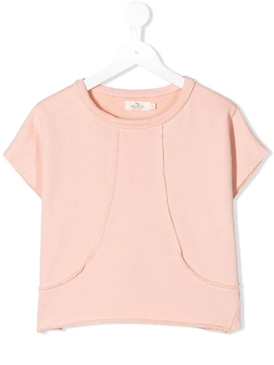Andorine Kids' Shortsleeved Sweatshirt In Pink