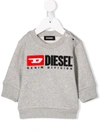 Diesel Babies' Embroidered Logo Sweatshirt In Grey