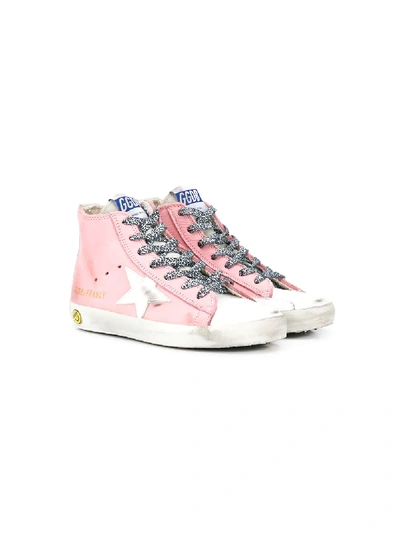 Golden Goose Kids' Hi-top Star Trainers In Pink