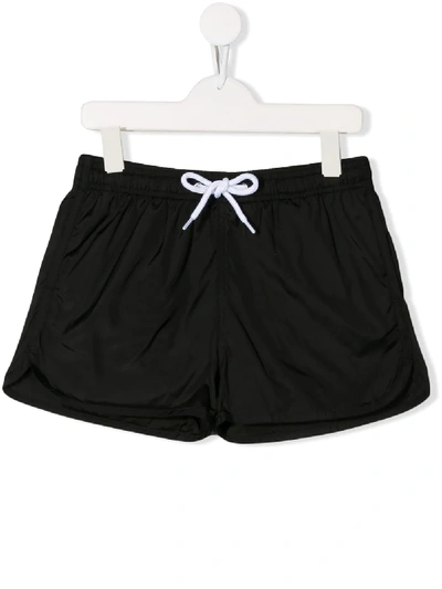 Gcds Kids' Logo Swim Shorts In Black
