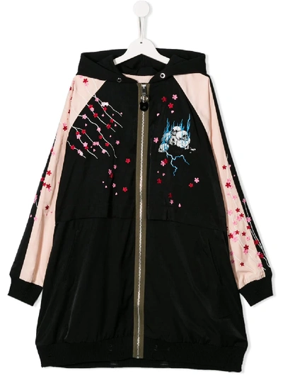 Diesel Kids' Black Floral Coat