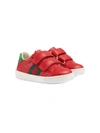 Gucci Kids' Gg Embossed Sneakers In Red