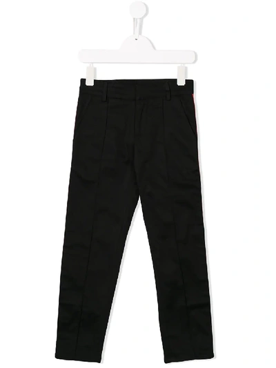 Gcds Kids' Panelled Track Style Trousers In Black