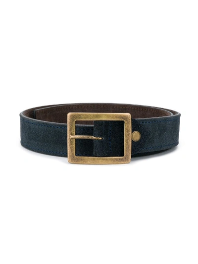 Paolo Pecora Kids' Reversible Belt In Blue