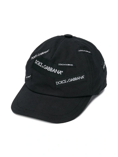Dolce & Gabbana Kids' Logo Patch Cap In Black