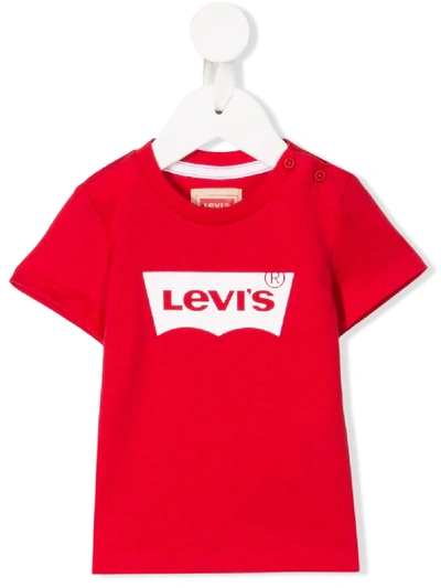 Levi's Babies' Logo Print T-shirt In Red