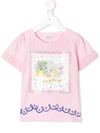 Simonetta Kids' Fun Holiday Printed T-shirt In Pink