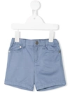 Emporio Armani Babies' Plain Casual Shorts In Azzurro
