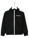 Palm Angels Contrast Side Panel Jacket In Black