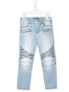 BALMAIN SKINNY BIKER JEANS