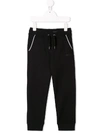 Hugo Boss Kids' Tapered Logo Jogging Bottoms In Black