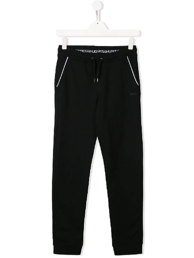 Hugo Boss Kids' Logo Track Trousers In Black