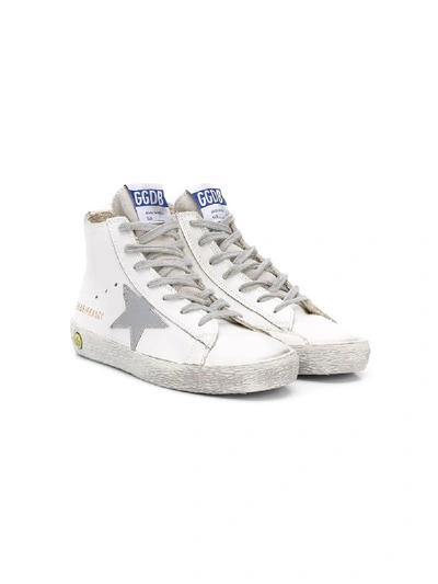 Golden Goose Kids' High-top Lace-up Trainers In White