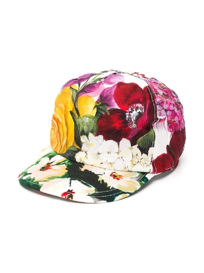 Dolce & Gabbana Kids' Floral Print Baseball Cap In Multi
