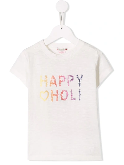Bonpoint Kids' Happy Oholi T恤 In White