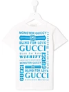 Gucci Kids' T-shirt Mit Slogan-print In White