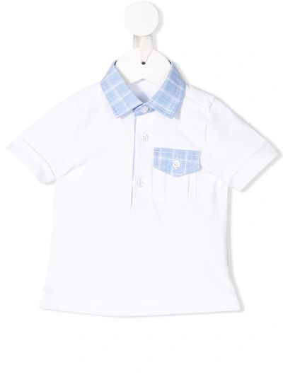 Siola Babies' Checked Detail Polo Shirt In White