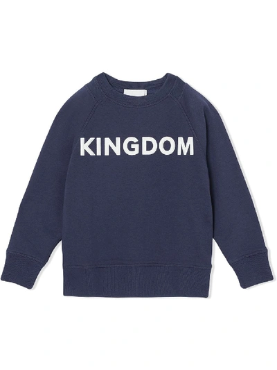 Burberry Kids' Kingdom Motif Sweatshirt In Blue