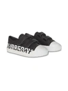 BURBERRY LOGO PRINT TWO-TONE SNEAKERS