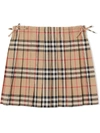 Burberry Kids' Vintage Check Pleated Skirt In Neutrals