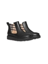 BURBERRY VINTAGE CHECK TRIM CHELSEA BOOTS