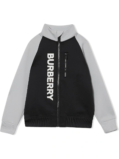 Burberry Kids' Two-tone Stretch Sweatshirt In Black
