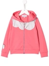 Simonetta Kids' Glitter Panel Hoodie In Pink