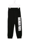 BALMAIN METALLIC LOGO TRACK TROUSERS