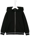 Balmain Kids' Zipped Hoodie In Black