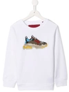 Mostly Heard Rarely Seen 8-bit Dadcore Crew Neck Sweatshirt In White