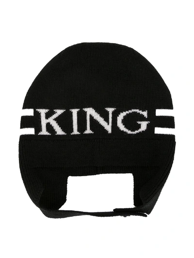 Dolce & Gabbana Babies' King Knitted Hat In Black