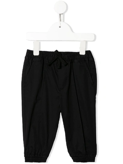 Dolce & Gabbana Babies' Elasticated Cuff Trousers In Black