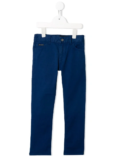 Dolce & Gabbana Kids' Jeans Mit Geradem Bein In Blue