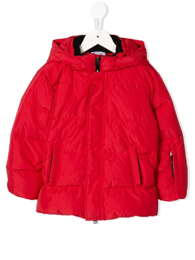 Dolce & Gabbana Kids' Short Down Jacket In Red