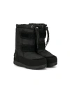 DOLCE & GABBANA LOGO-TAPE LEATHER SNOW BOOTS